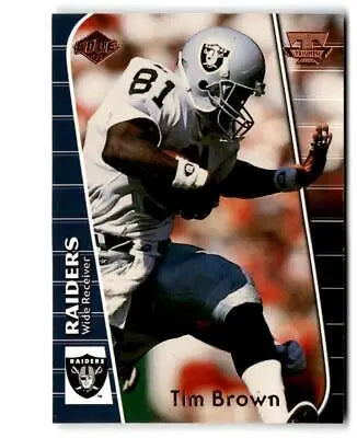 Tim Brown football card from 1999 Collector’s Edge Triumph T28 series
