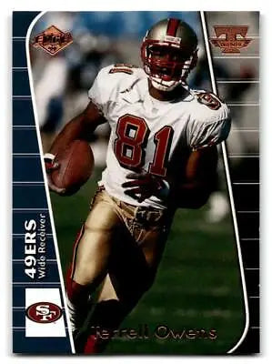 1999 Collector’s Edge Triumph T51 Terrell Owens football card collectible display