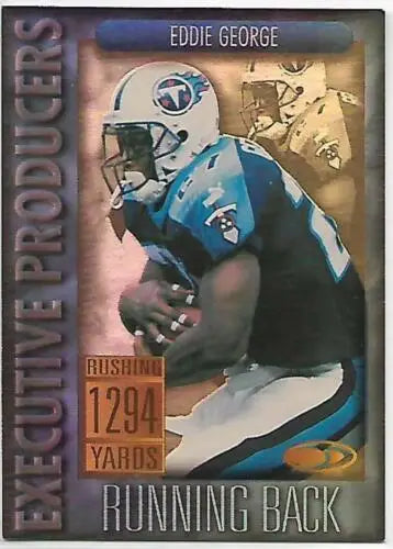 Eddie George football card featuring original gloss from 1999 Donruss Executive Producers