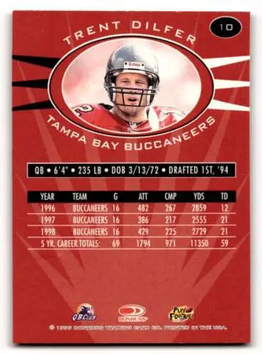 Trent Dilfer Tampa Bay Buccaneers 1999 Donruss Preferred QBC original gloss card