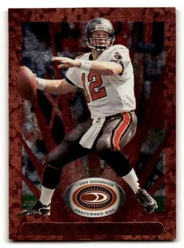 Tom Brady football card from Donruss Preferred QBC featuring Trent Dilfer Tampa Bay Buccaneers