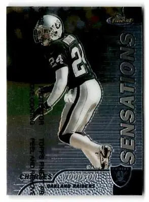 1999 Finest #137 Charles Woodson trading card featuring the iconic NFL star