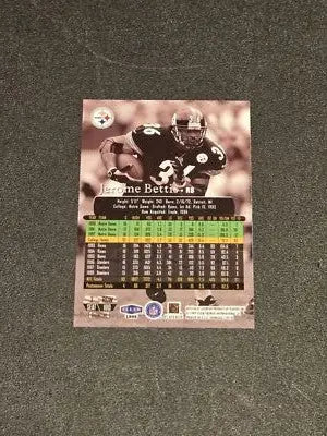 Jerome Bettis football card from 1999 Flair Showcase showcasing Flair Showcase Jerome