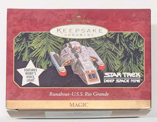 Hallmark Keepsake Ornament box featuring U.S.S. Rio Grande from Star Trek: Deep Space Nine