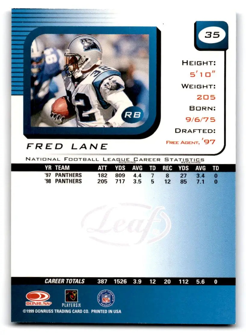 1999 Leaf Rookies & Stars #35 Fred Lane - Trading Card