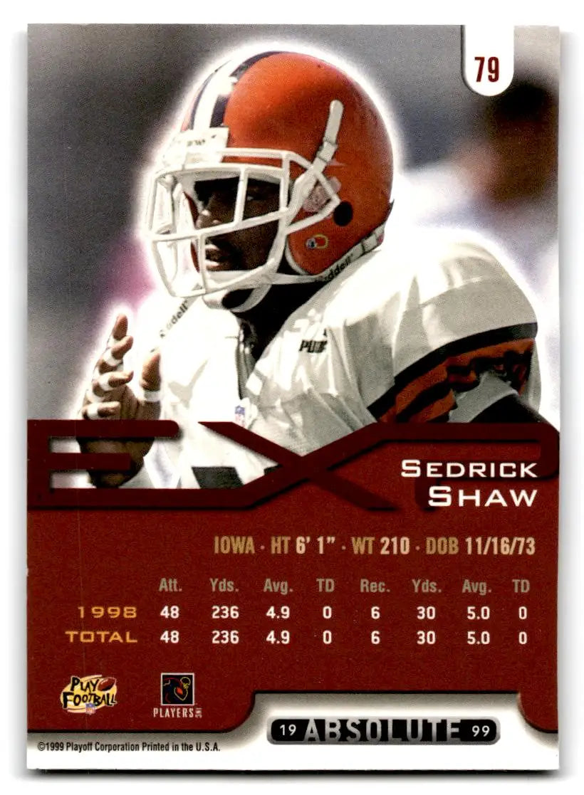 1999 Playoff Absolute EXP #79 Sedrick Shaw - Trading Cards
