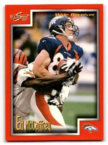 1999 Score #185 Ed McCaffrey Denver Broncos football card with original gloss finish
