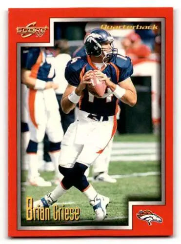 1999 Score #189 Brian Griese Denver Broncos football card with original gloss