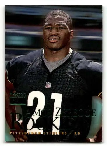 Amos Zereoue Pittsburgh Steelers football card with original gloss from 1999 SkyBox Premium