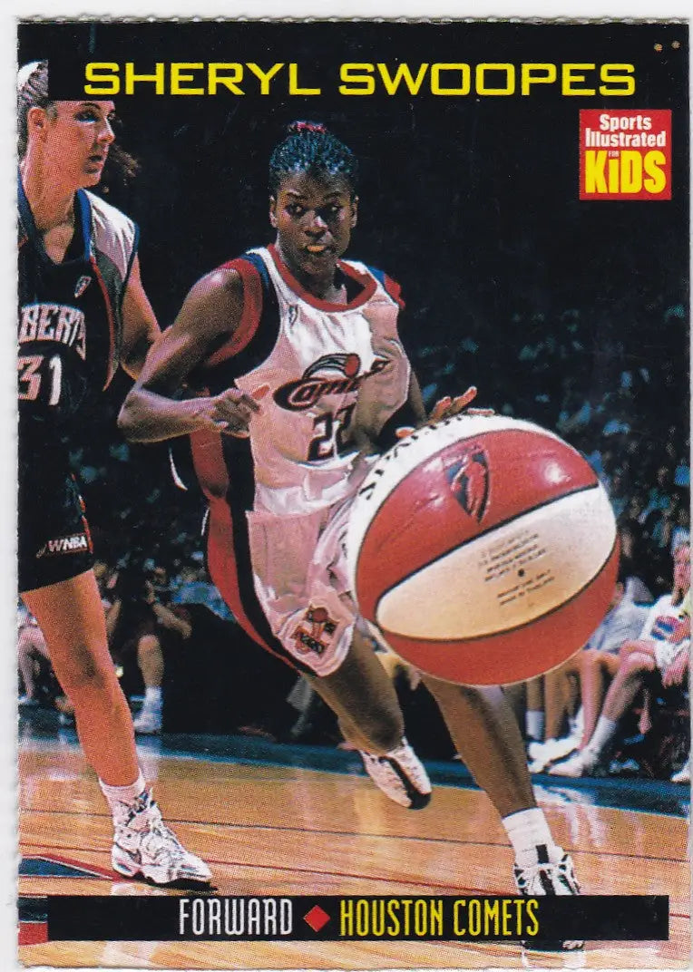 Sheryl Swoopes Houston basketball card from 1999 Sports Illustrated for Kids