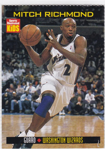 Basketball card of Mitch Richmond Washington Wizards from 1999 Sports Illustrated for Kids