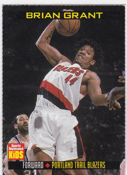 Brian Grant basketball card from 1999 Sports Illustrated for Kids featuring Brian Grant Trailblazers