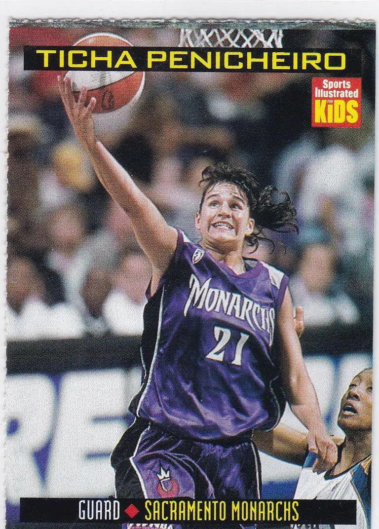 Basketball card of Ticha Penicheiro Monarchs from 1999 Sports Illustrated for Kids