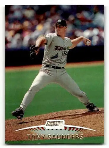 1999 Stadium Club #214 Tony Saunders Tampa Bay Devil Rays baseball card original gloss