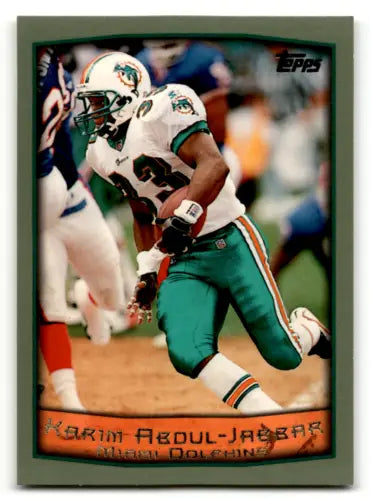 1999 Topps #215 Karim Abdul-Jabbar football trading card with original gloss