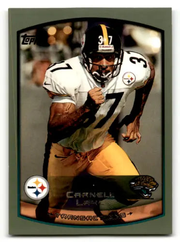 1999 Topps #216 Carnell Lake football trading card with original gloss and Jaguars design