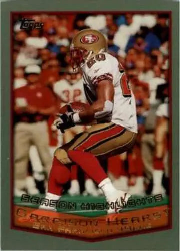 Garrison Hearst 1999 Topps #315 football card with original gloss, Simply Sandoval ID:61063
