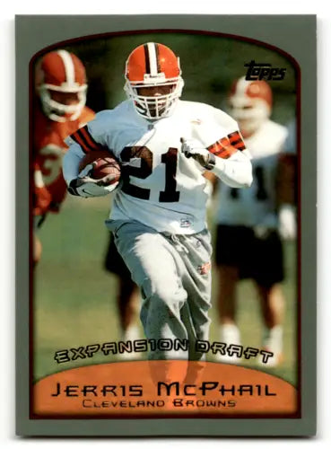 1999 Topps #324 Jerris McPhail Near Mint Football Trading Card with original gloss