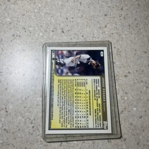 Jorge Posada 1999 Topps trading card featuring New York Yankees HOF player