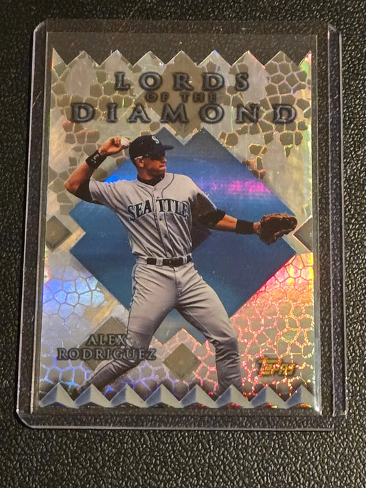 Baseball trading card featuring Alex Rodriguez in Seattle Mariners uniform LD7 Alex Rodriguez Lords