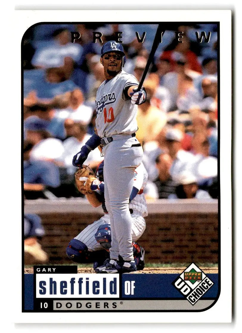 Gary Sheffield baseball card from 1999 UD Choice Preview trading cards collection