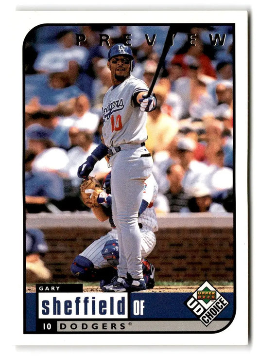 Gary Sheffield baseball card from 1999 UD Choice Preview trading cards collection