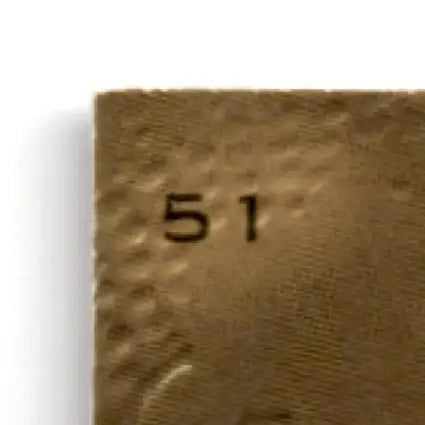 Brown textured paper with number 51 for Upper Deck Football Ovation Steve Young product