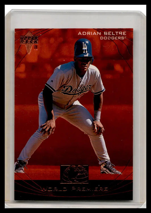 Adrian Beltre fielding on 1999 Upper Deck Ovation #63 baseball card
