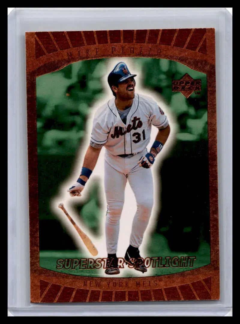 Baseball trading card of Mike Piazza, New York Mets, from Upper Deck Ovation series