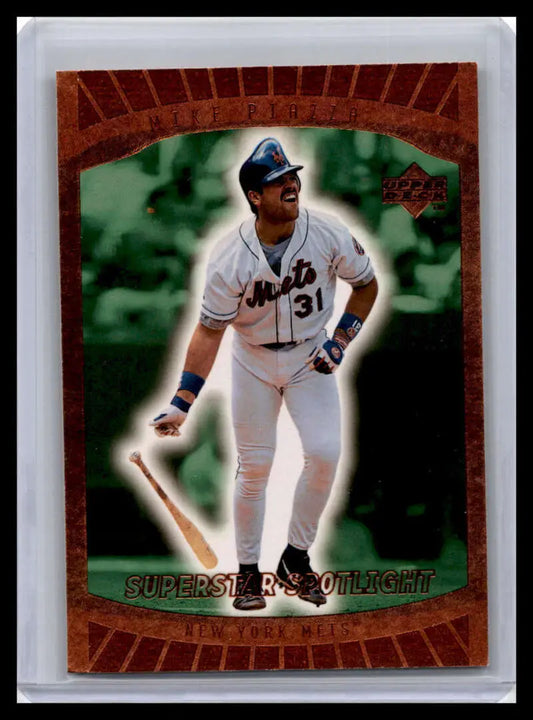 Baseball trading card of Mike Piazza, New York Mets, from Upper Deck Ovation series