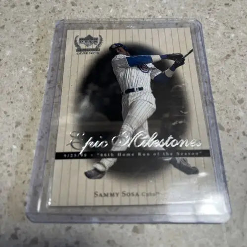 Upper Deck Sammy Sosa 1999 card highlighting his 66th home run milestone