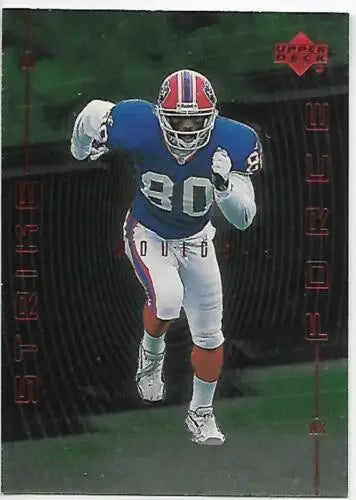 1999 Upper Deck Strike Force Eric Moulds NM-MT Bills football trading card with original gloss