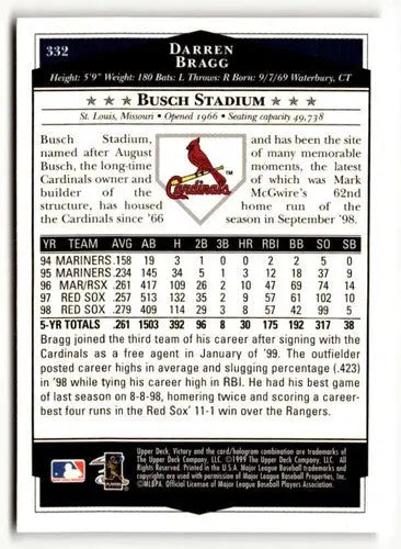 1999 Upper Deck Victory #332 Darren Bragg NM ID:51658 - Trading Cards