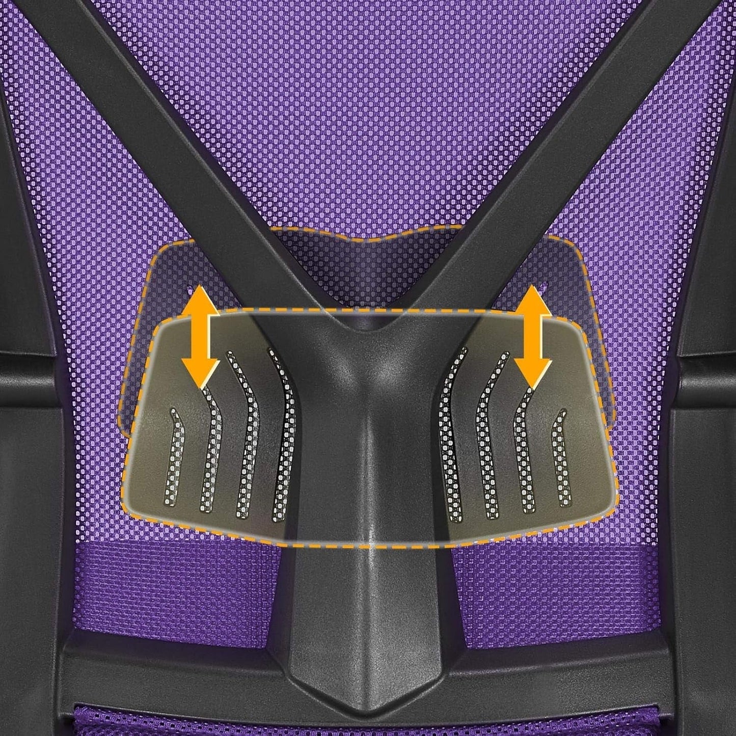 Mesh Office Desk Chairs Ergonomic Task Chairs with Adjustable Lumbar Support Mid Back Swivel Chair Purple-3