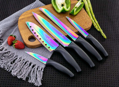 Kitchen Knife Set - on a cutting board