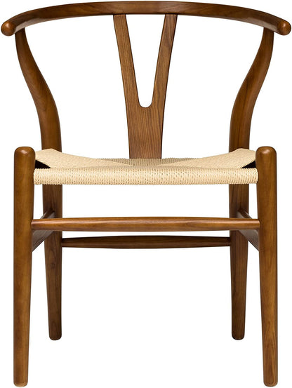 Hans Wegner Woven Seat Chair, Walnut/Natural-1