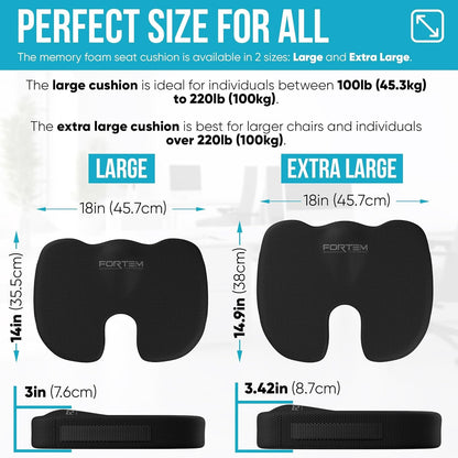 Seat Cushion and Lumbar Support for Office Chair, Desk Chair Cushion, Memory Foam Office Chair Cushion, Non Slip Sitting and Back Pillow for Gaming, Car Seat Cushion, Chair Pad, XL-1