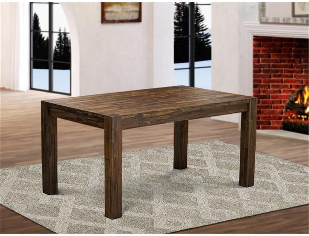 CN6-07-T Celina Dining Room Table - Rectangle Rustic Farmhouse Table , 36X60 Inch, Jacobean-1