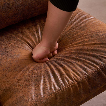 High Back Microfiber Accent Chair Mid Century Modern-4