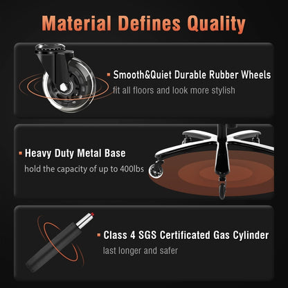 Ergonomic 400Lbs Office Chair with Adjustable Support-1