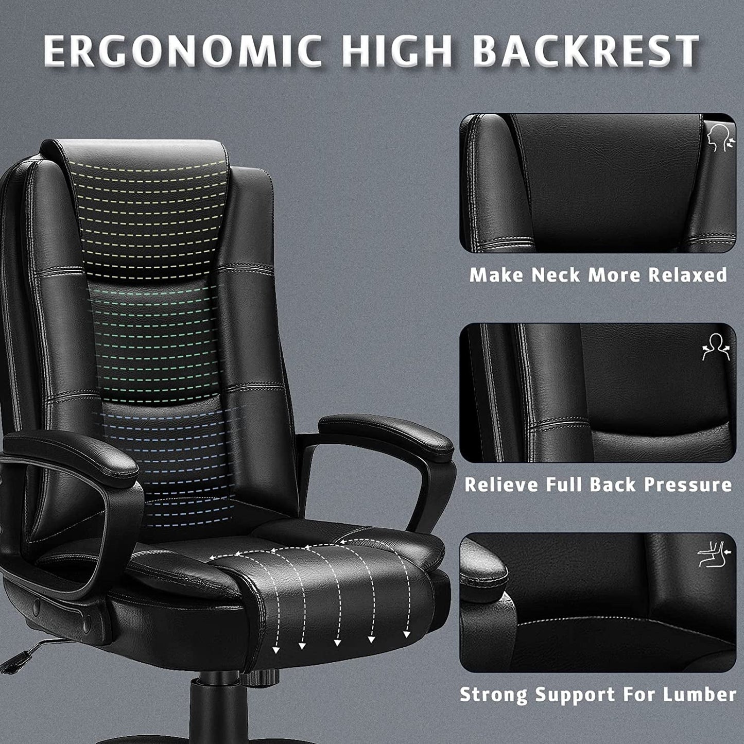 Ergonomic High-Back Office Chair for Managers-3