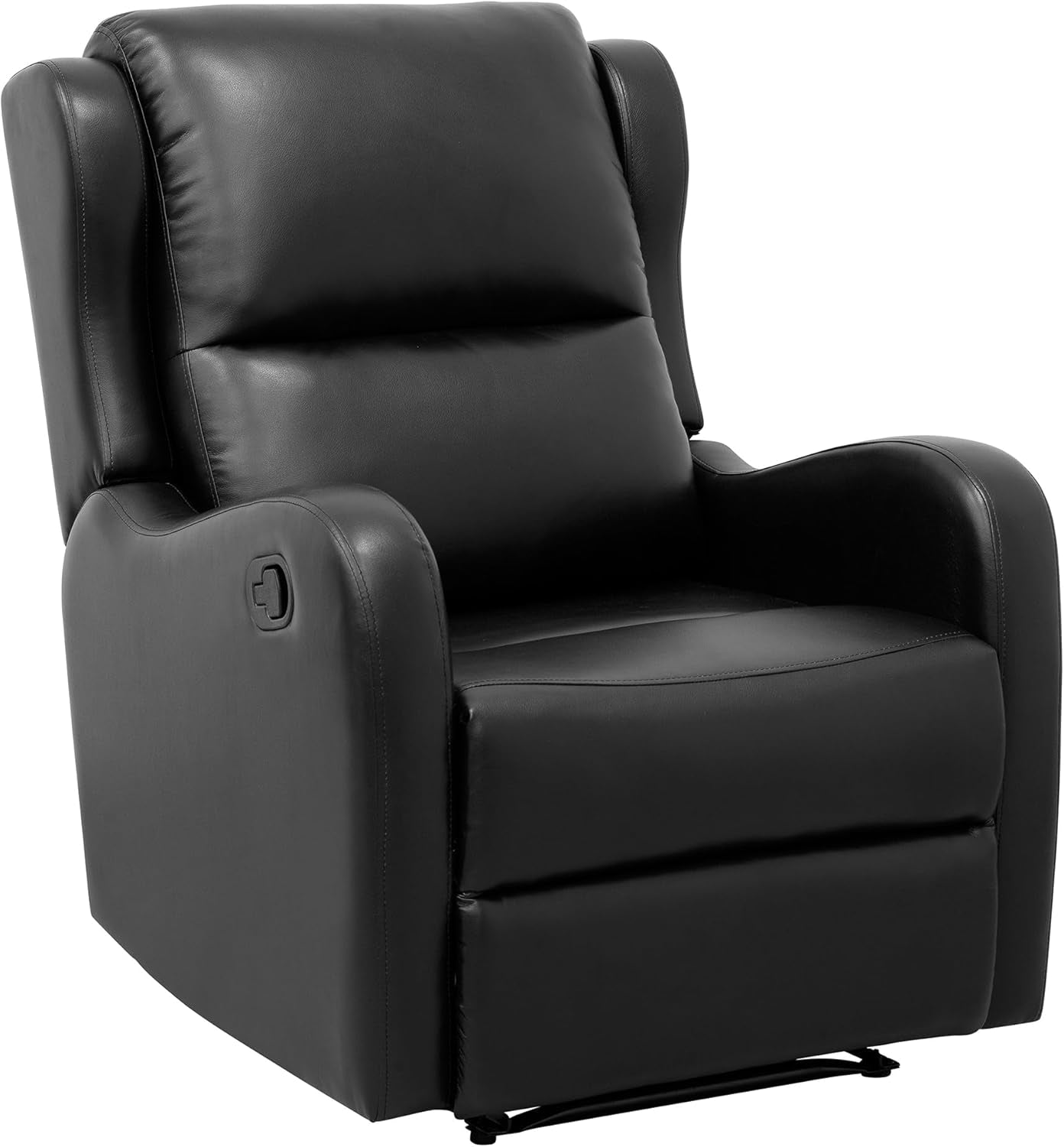 Recliner Chair Living Room Reclining Sofa Chair, Home Theater Seating Modern Recliner, Manual Recliner Sofa Chair for Living Room/Office/Apartment, Glider Recliner, Black-2