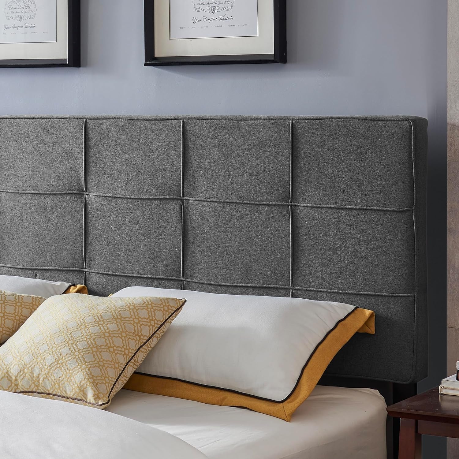 King Size Upholstered Headboard with Adjustable Modern Design-3