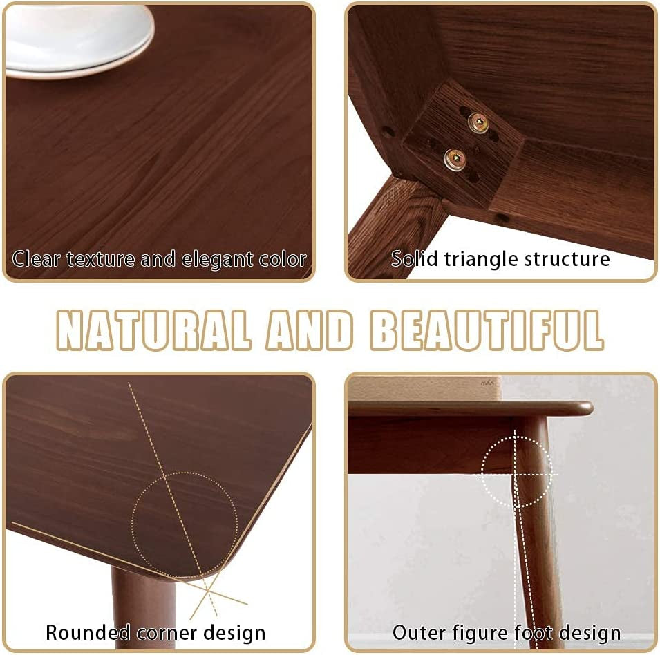 47″ Dining Table for Small Spaces, Natural Finish-4
