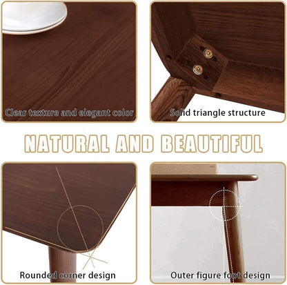 47″ Dining Table for Small Spaces, Natural Finish-4