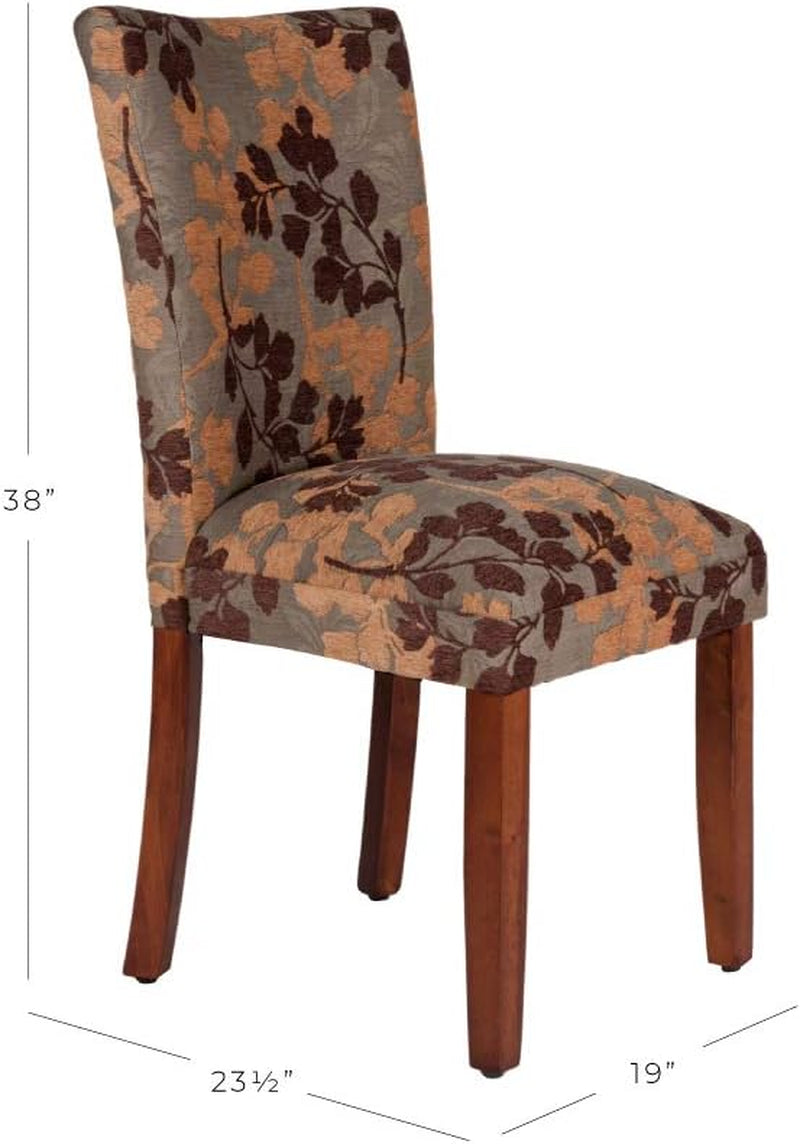 Home Decor | K1136-F975 | Classic Upholstered Parsons Dining Chair | Single Accent Dining Chair, Brown Woven-2