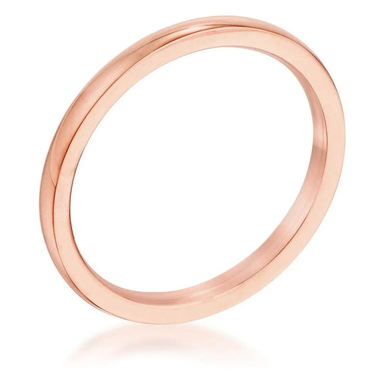 2 mm IPG Rose Goldtone Stainless Steel Wedding Band - Wedding Band