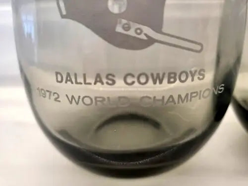 Dallas Cowboys 1972 World Champions Smoke Gray Glasses for NFL fans