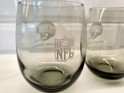 Gray Smoked Glass Tumblers featuring the Cincinnati Bengals logo for stylish NFL fans