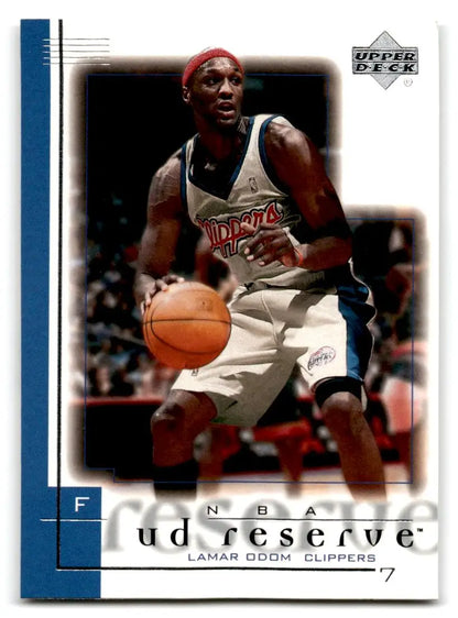 2000-01 UD Reserve #34 Lamar Odom - Trading Card